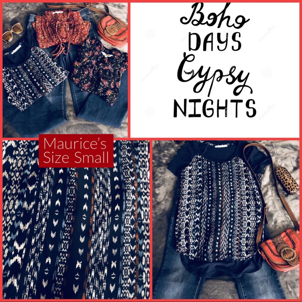 ♦️ SALE!!♦️Maurice’s Boho Hippie Size Small top - Picture 2 of 8